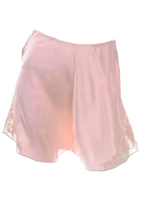 1930s Pink Silk Tap Pants w/ Side Lace Inserts