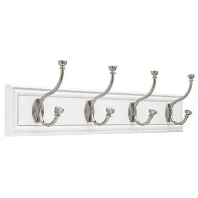 27" Hook Rail Elegant - White/Satin Nickel - Threshold