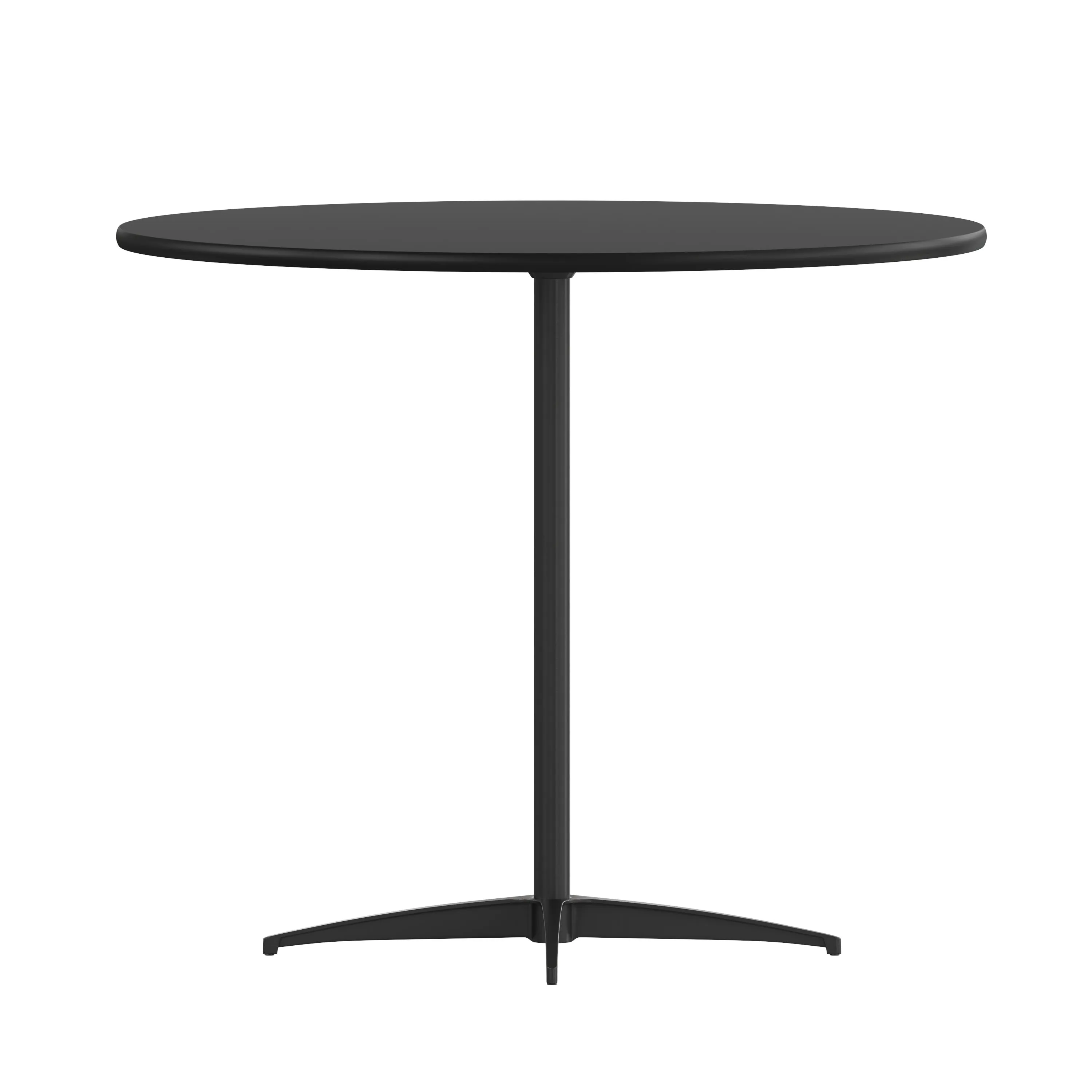 36'' Round Wood Cocktail Table with 30'' and 42'' Columns