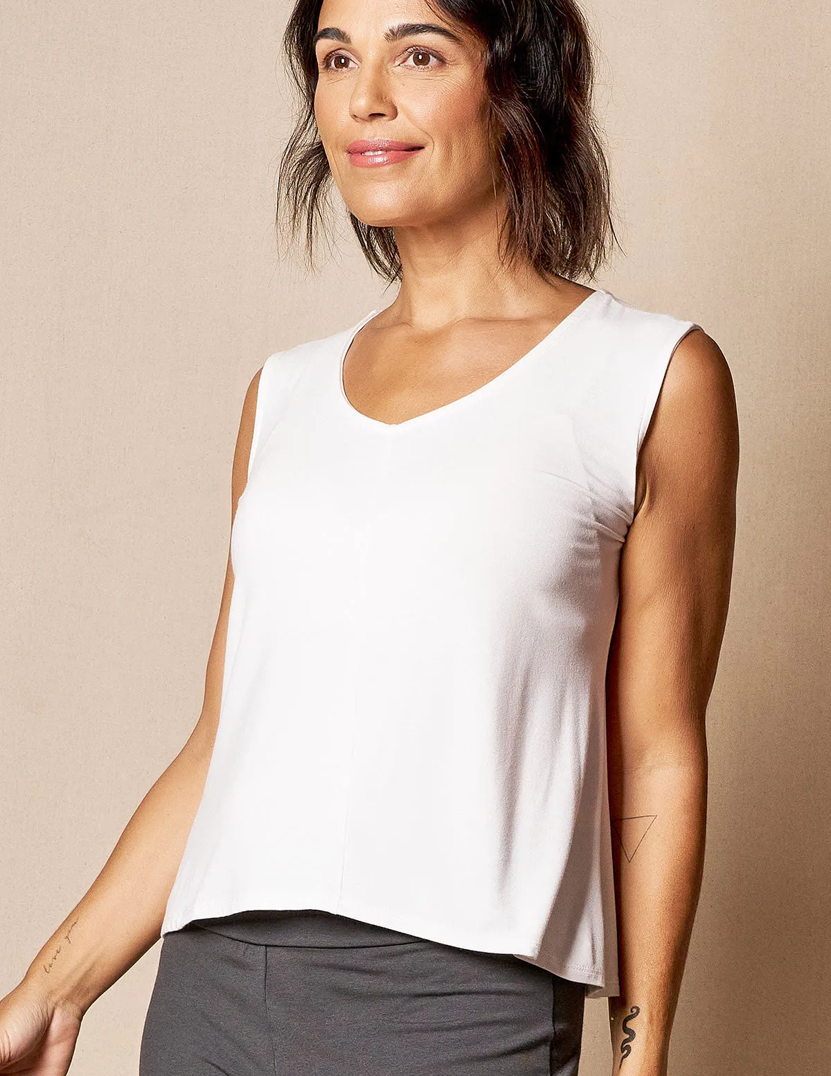 Bamboo Flowy V-Neck Tank