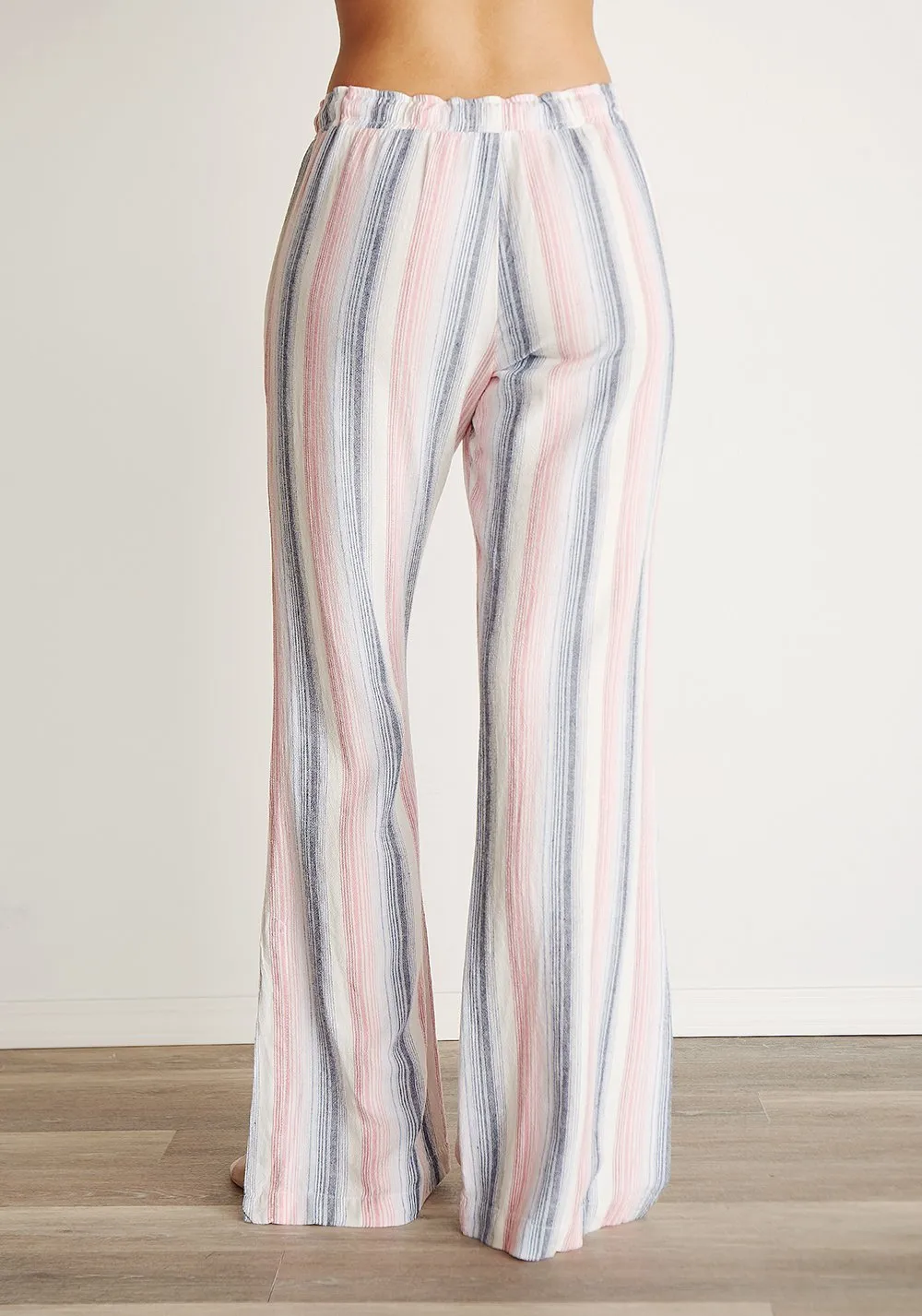 BELLA DAHL - Slide Slit Wide Leg Pant in Sunset Stripe