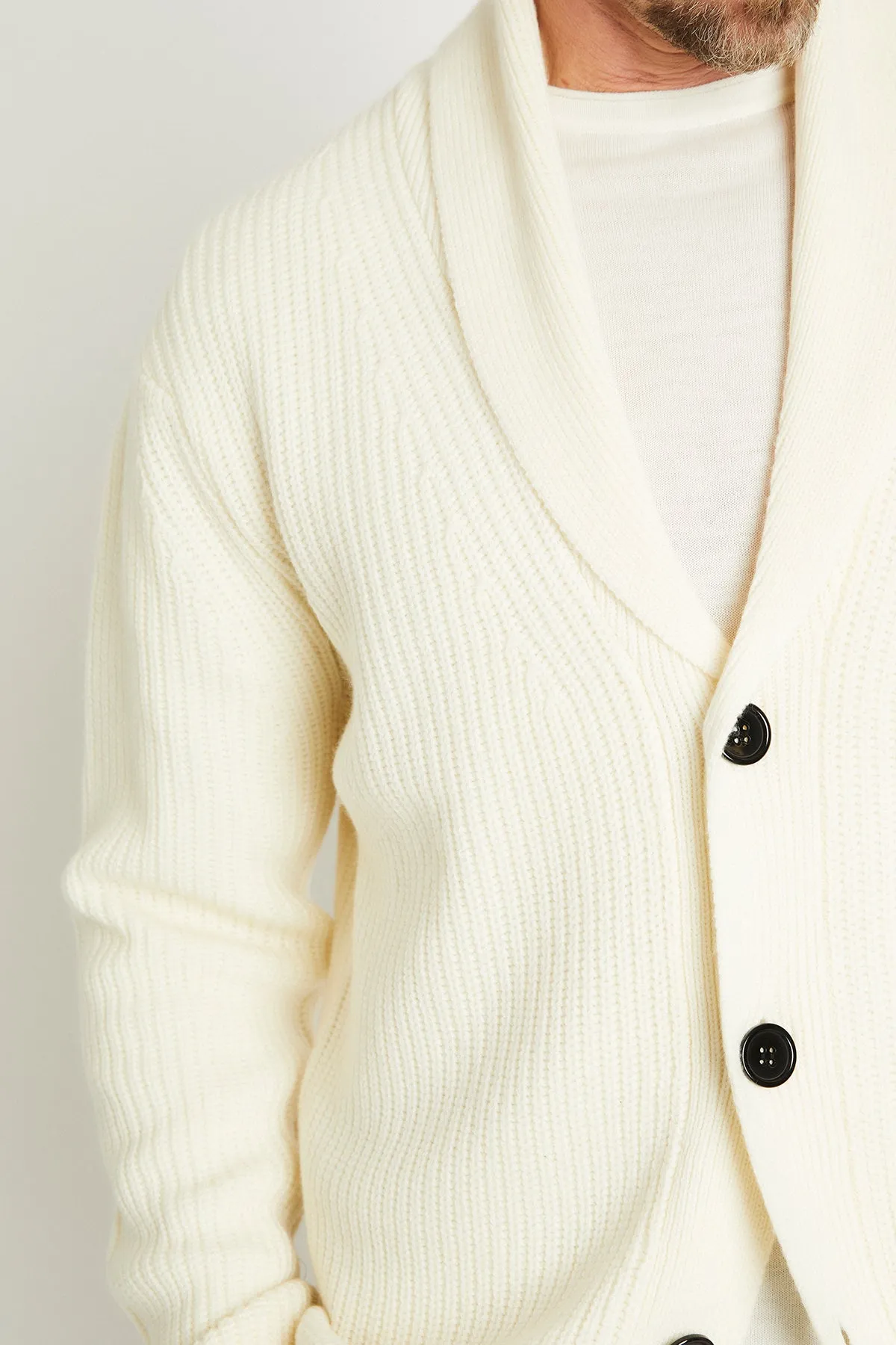   Beryll Spencer Cashmere Cardigan | Chalk