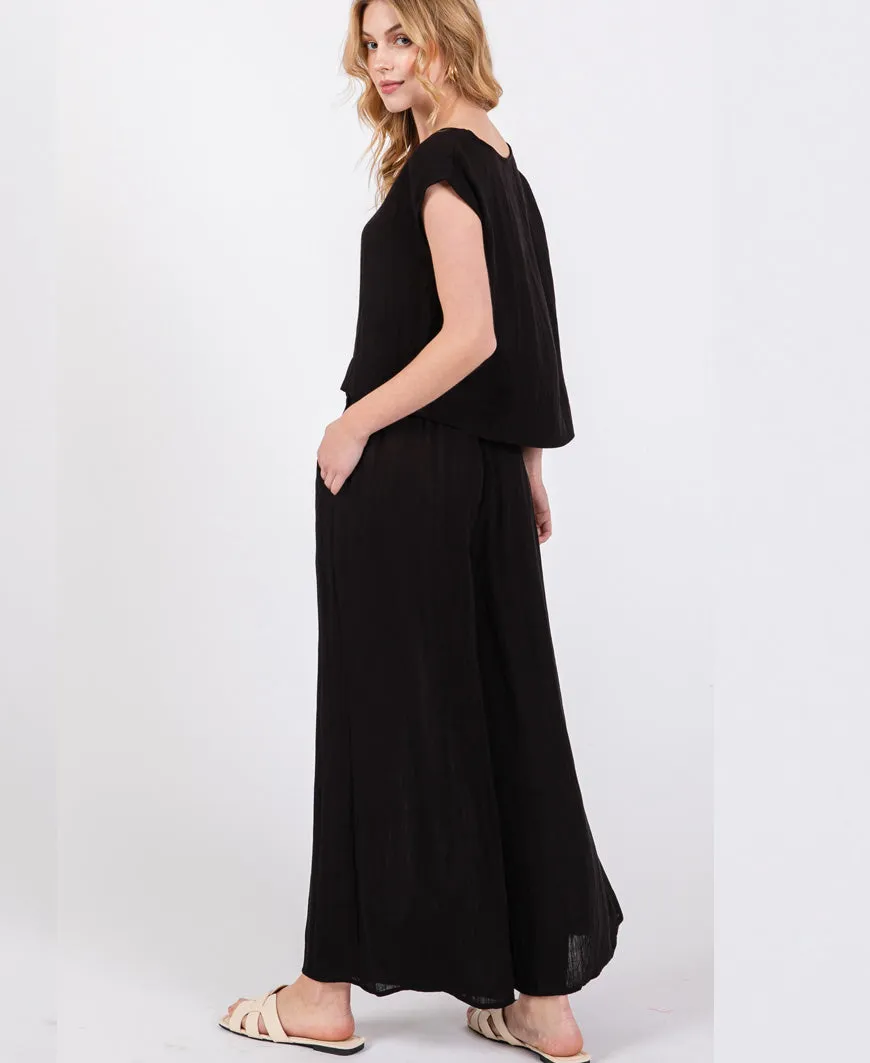 Black Wide Leg Pant