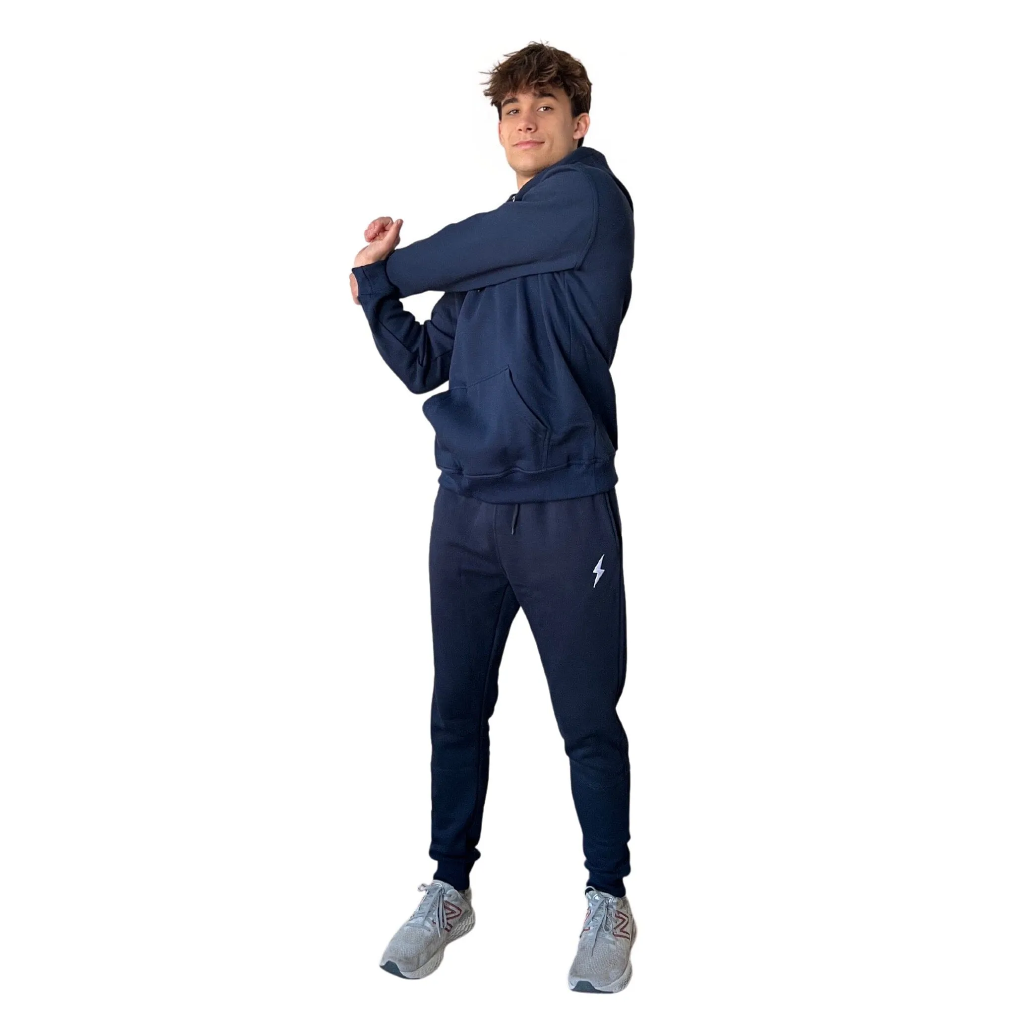 BRUCE BOLT Cotton Joggers - NAVY