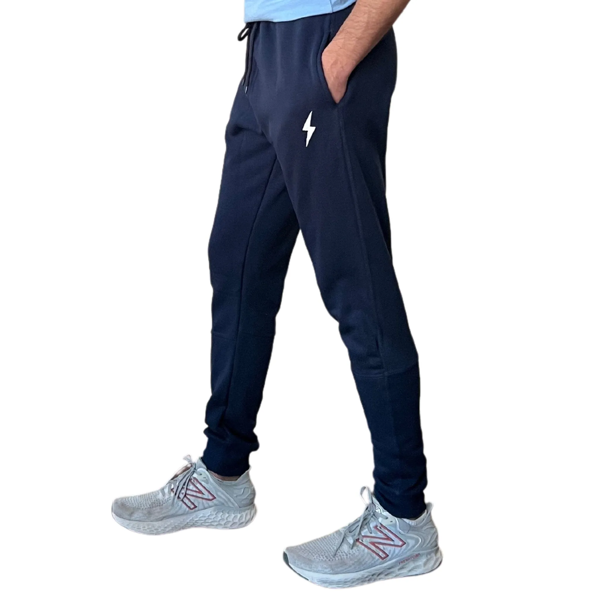 BRUCE BOLT Cotton Joggers - NAVY