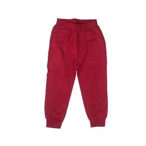 Burgundy Cotton Joggers