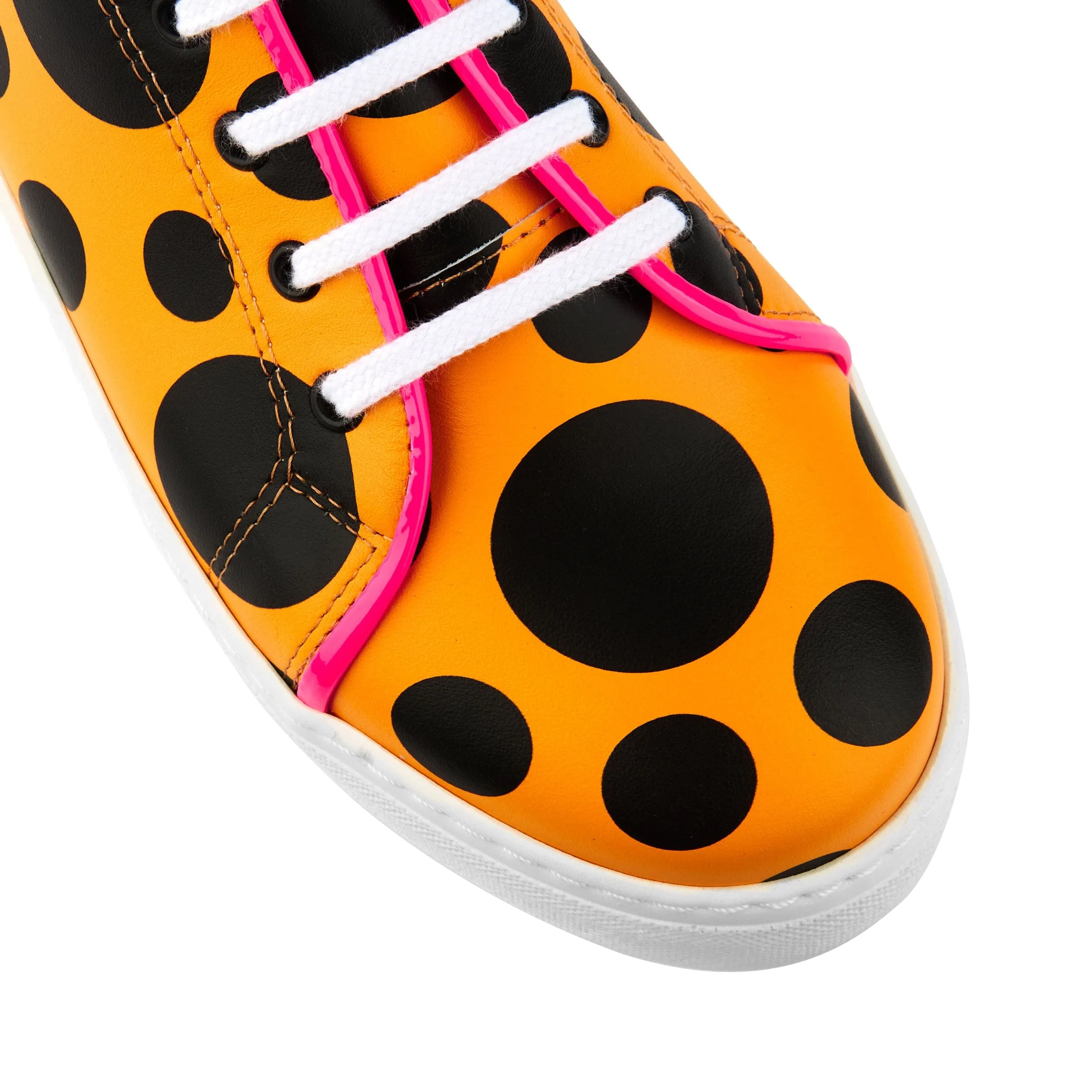 Camila - Orange & Black Polka Dot