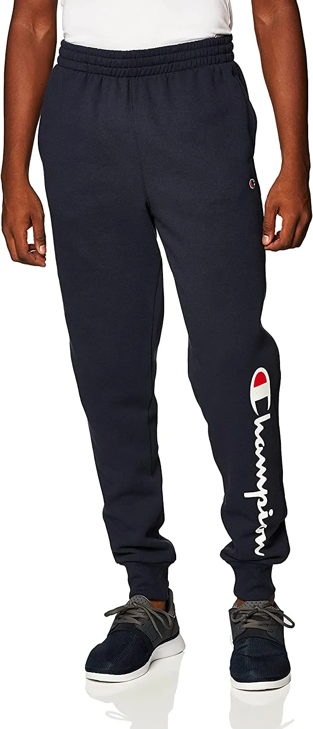 Champion Men's Script Logo Powerblend Fleece Joggers