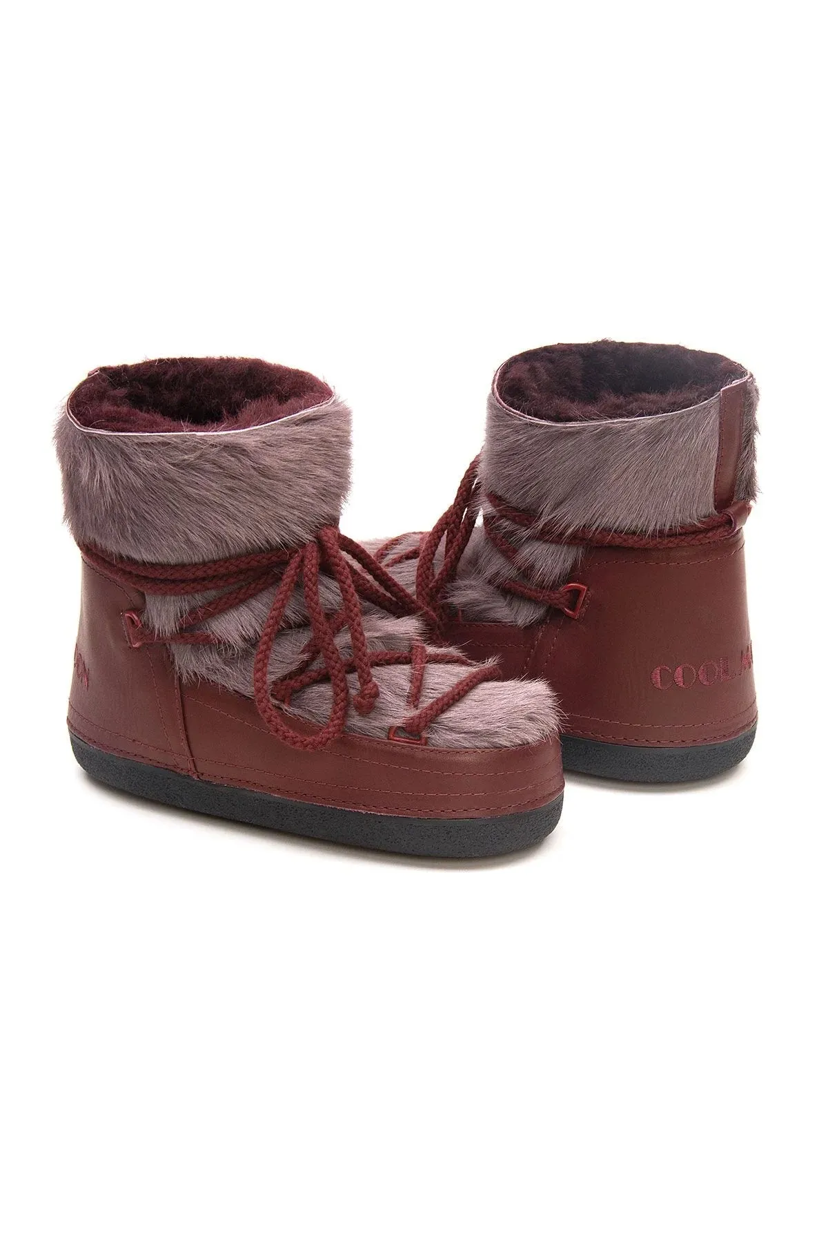 Cool Moon Women's Genuine Fur Snow Boot SCB 251316 Burgundy