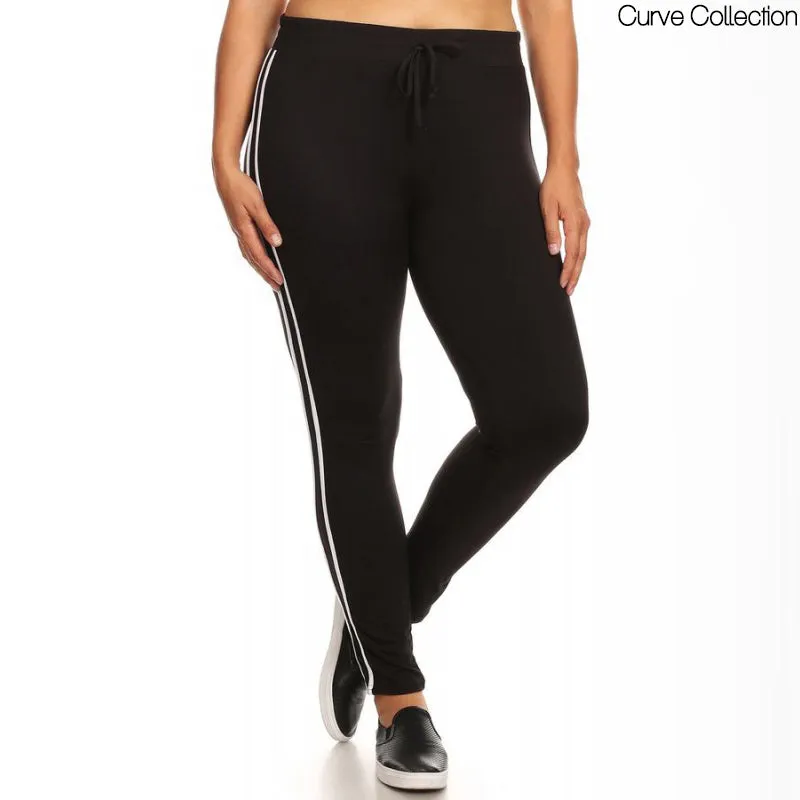 Curve Stripe Jogger Black