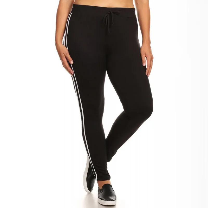 Curve Stripe Jogger Black