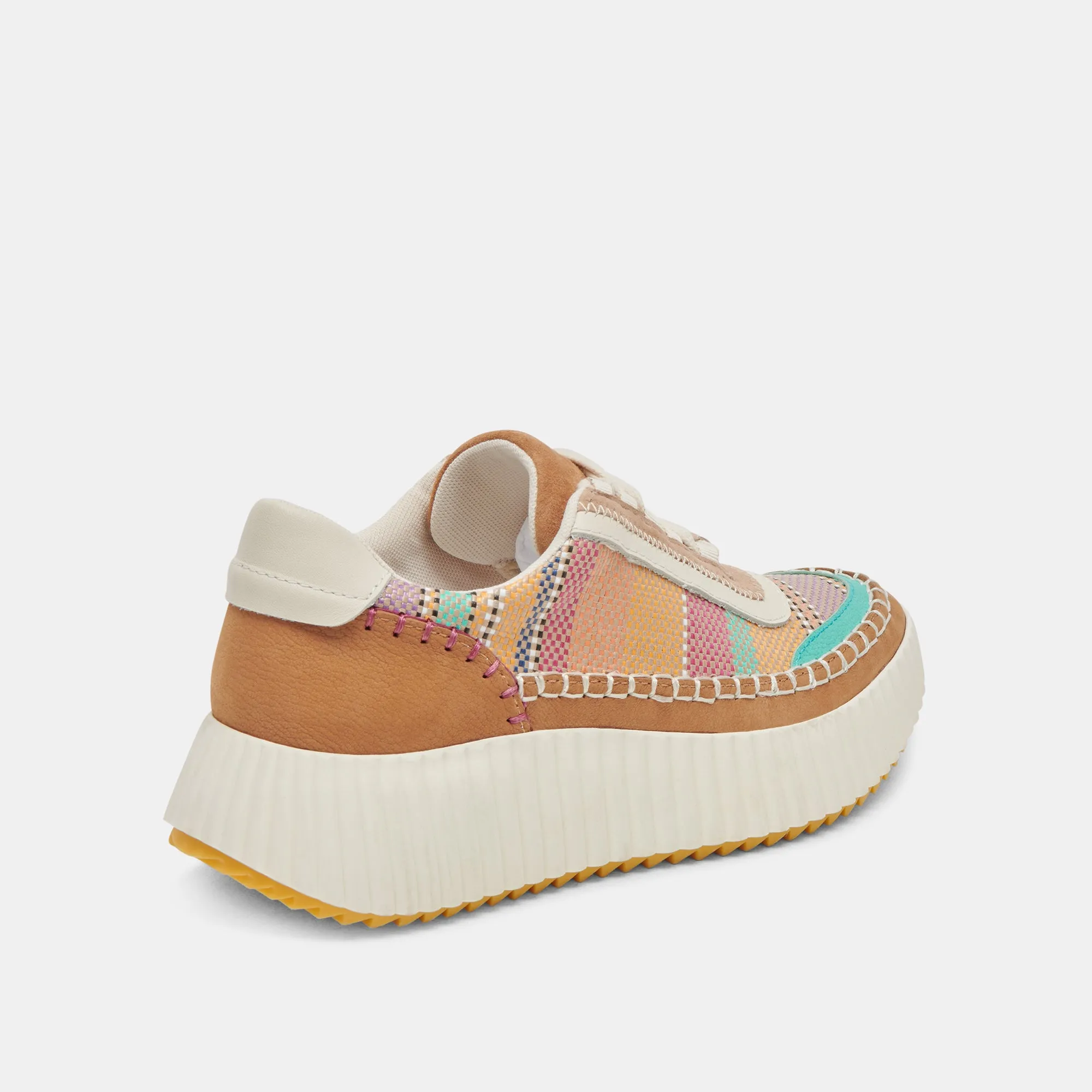 DOLEN SNEAKERS TAN MULTI RAFFIA