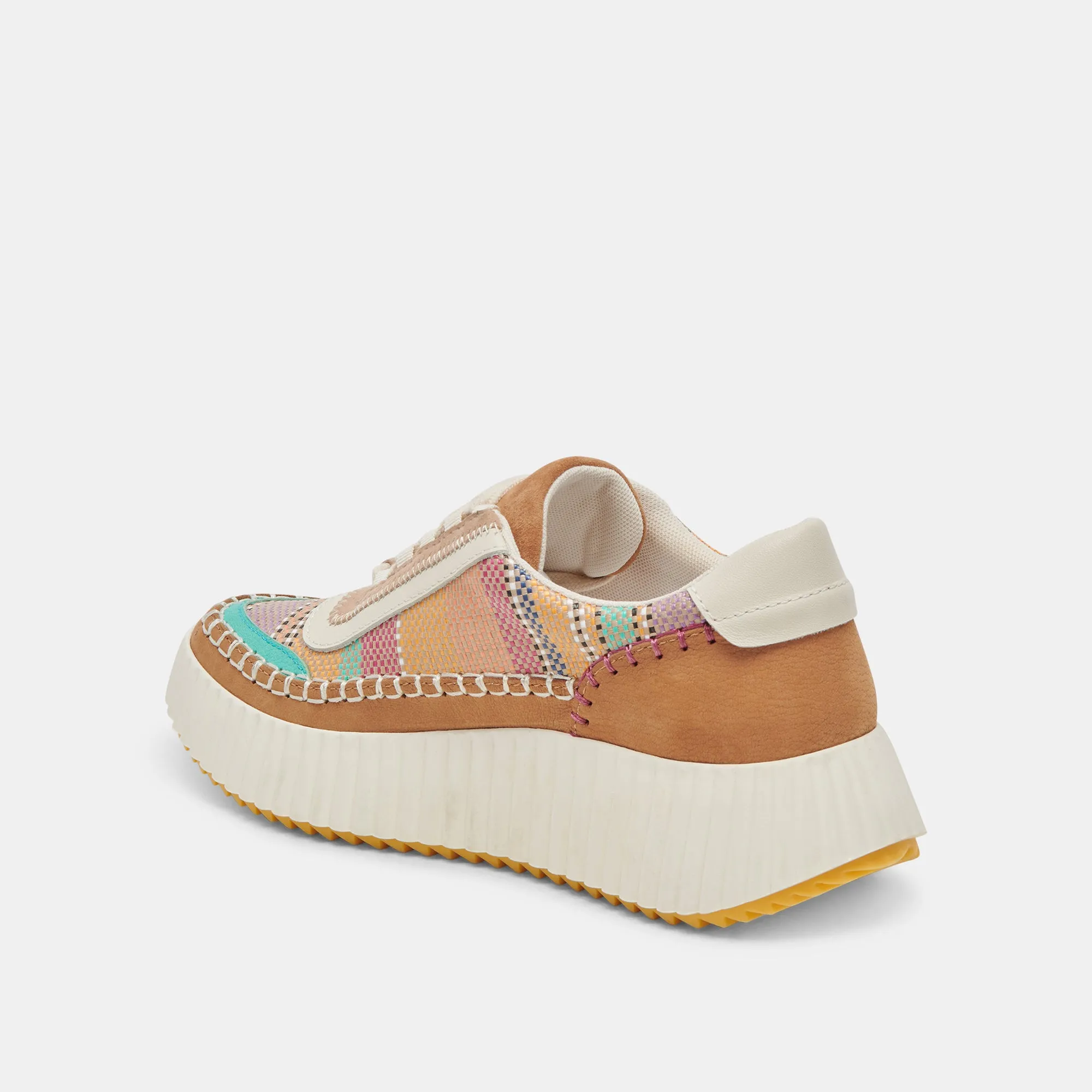 DOLEN SNEAKERS TAN MULTI RAFFIA