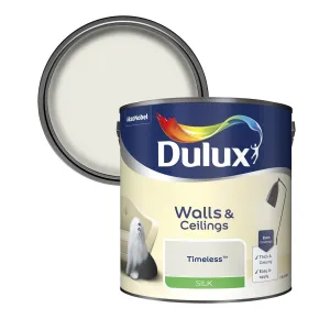 Dulux Silk Emulsion Paint For Walls And Ceilings - Timeless 2.5L