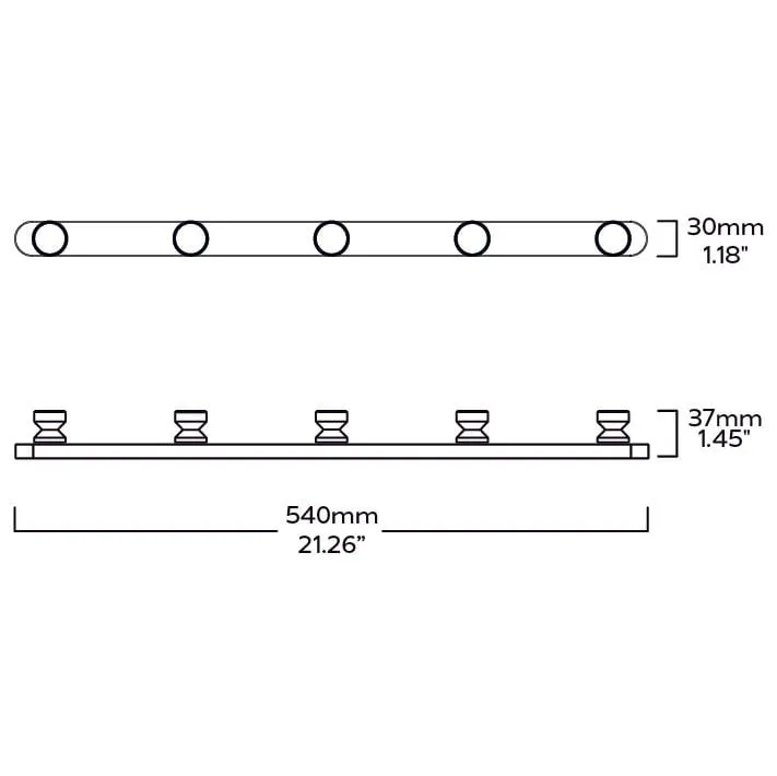 FELIX Wooden Wall Mounted Coat Rack - Oak / Black