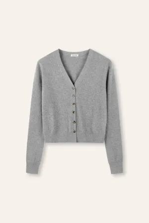 GRACE superfine cashmere cardigan (Grey)