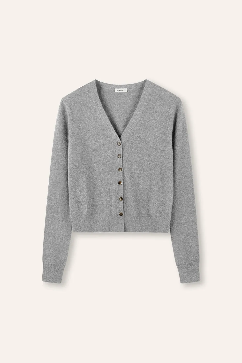 GRACE superfine cashmere cardigan (Grey)