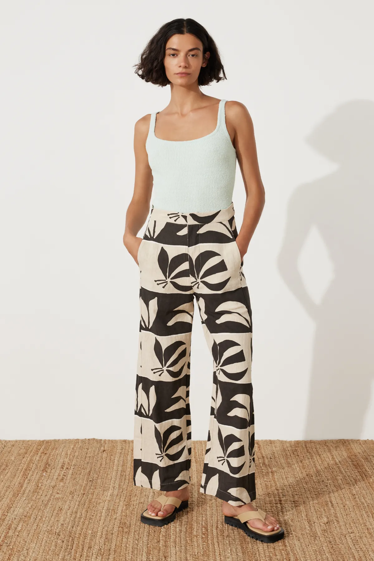 Iris Palm Linen Cotton Blend Pant