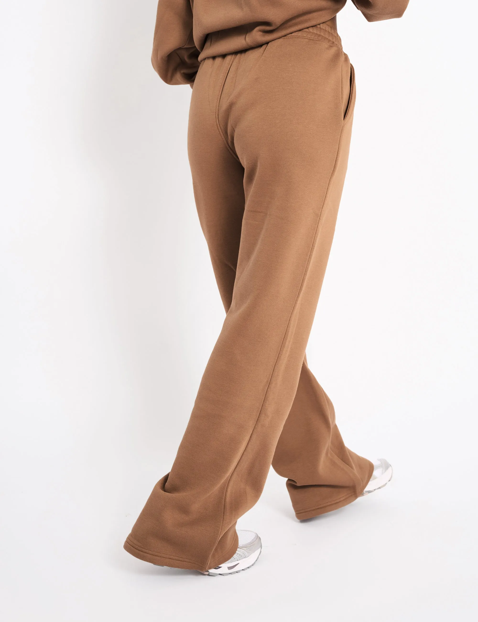 Kaiia Logo Wide Leg Joggers Gingerbread