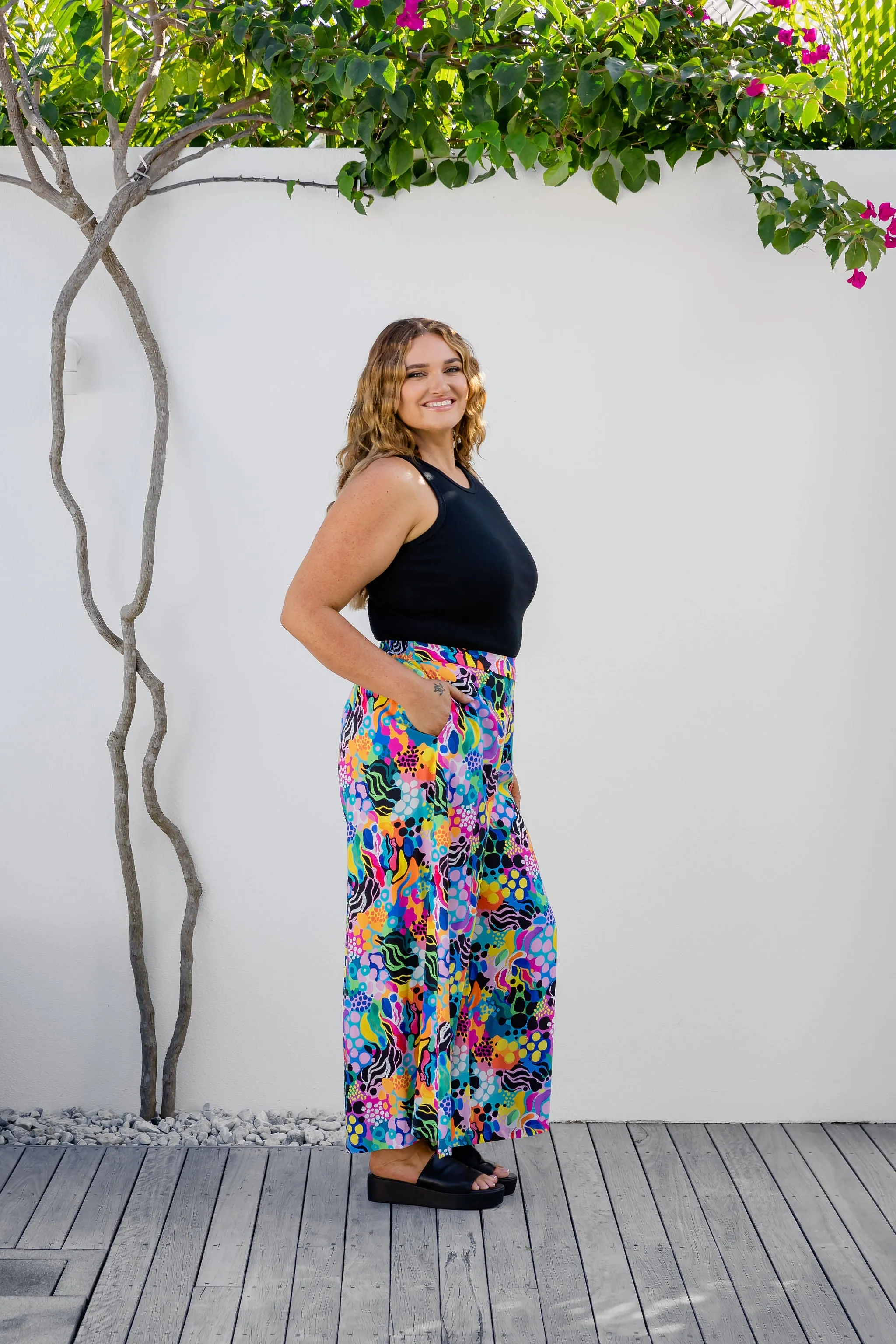 Larsa Pants in Electric Zee by Kasey Rainbow