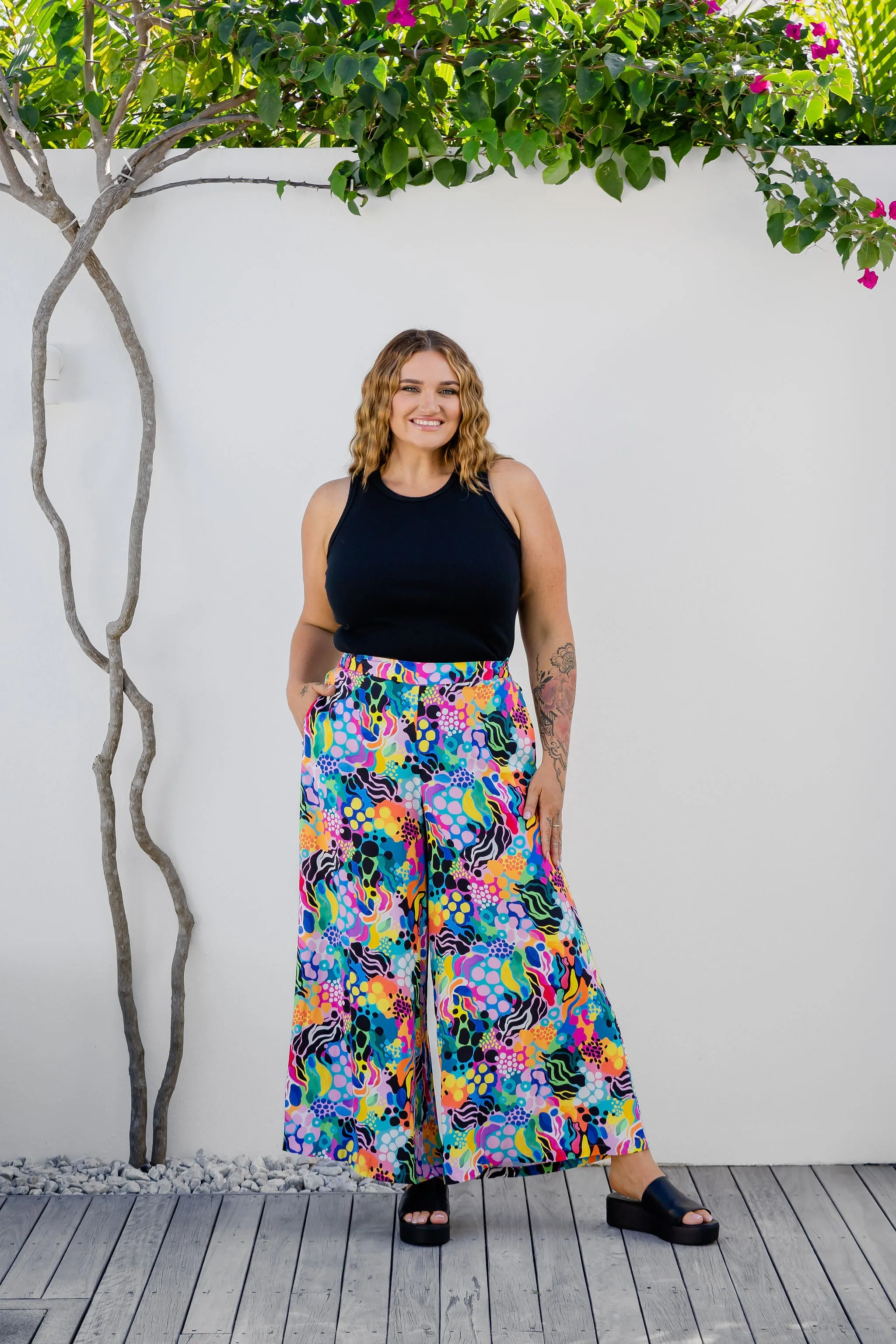 Larsa Pants in Electric Zee by Kasey Rainbow