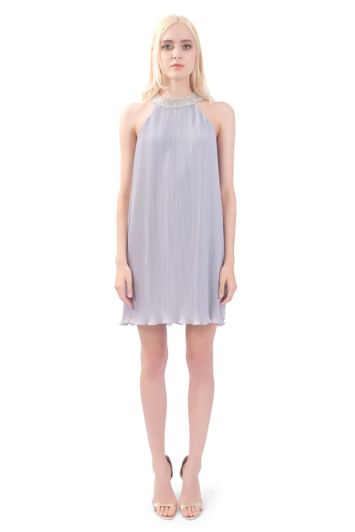 Lin Chiffon Pleated Dress