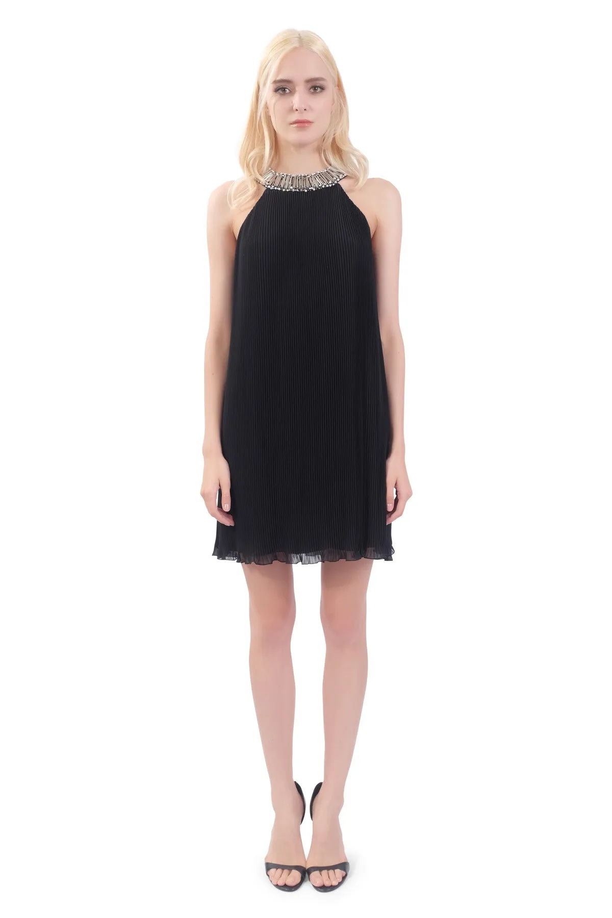 Lin Chiffon Pleated Dress