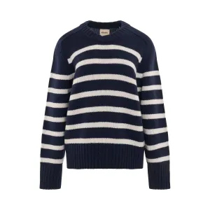 Mae Sweater in Marine/Glaze Stripe