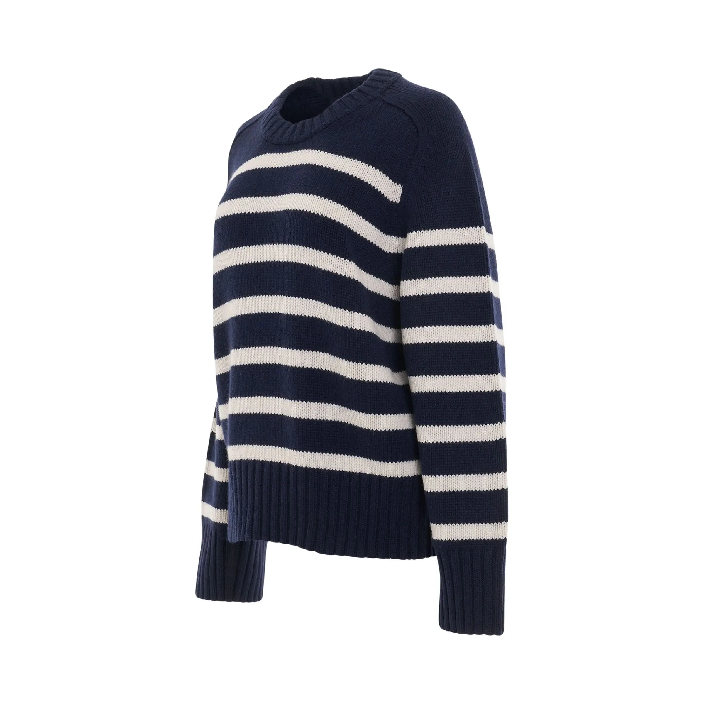 Mae Sweater in Marine/Glaze Stripe