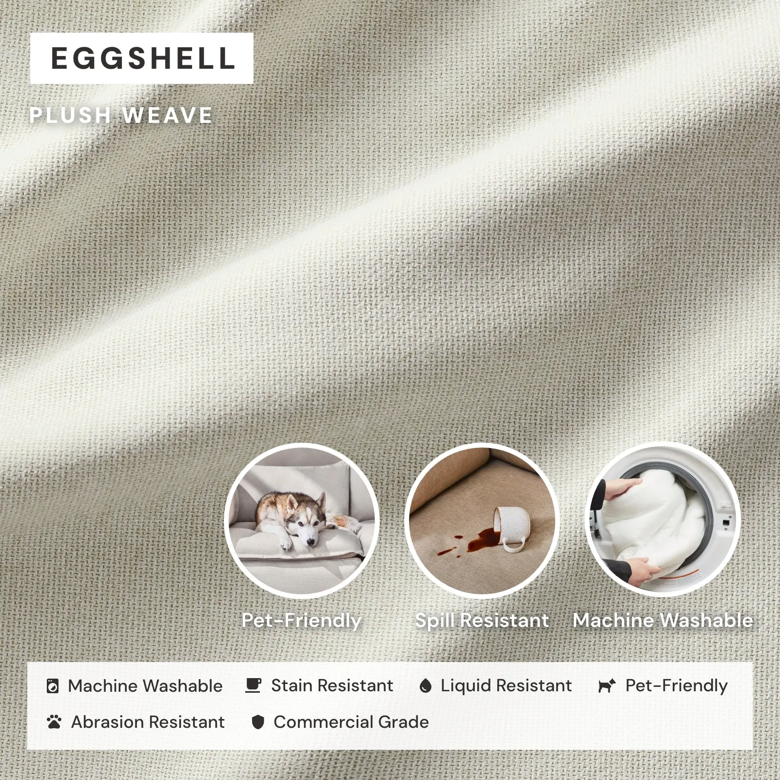 Modular Performance 4-Seater in Eggshell | Relaxed Blend