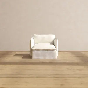 Modular Performance Chaise Armchair in Mousse | Relaxed Blend