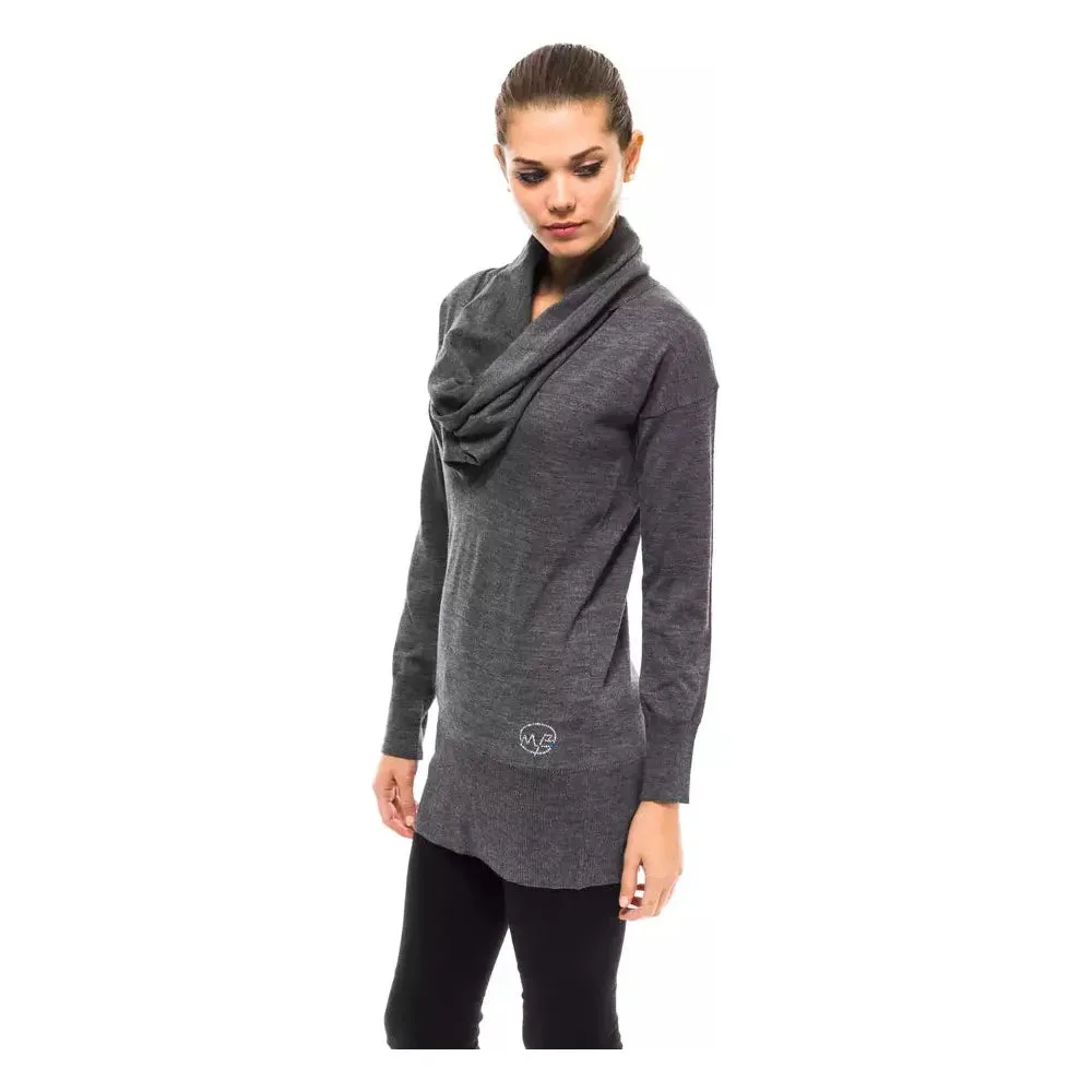 Montana Blu Gray Wool Women Sweater