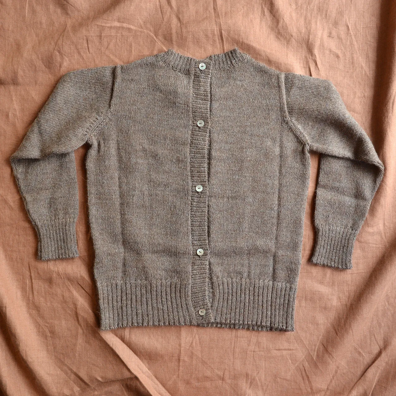 Moss Stitch Jumper - Alpaca/Merino - Cedar (18m-8y)