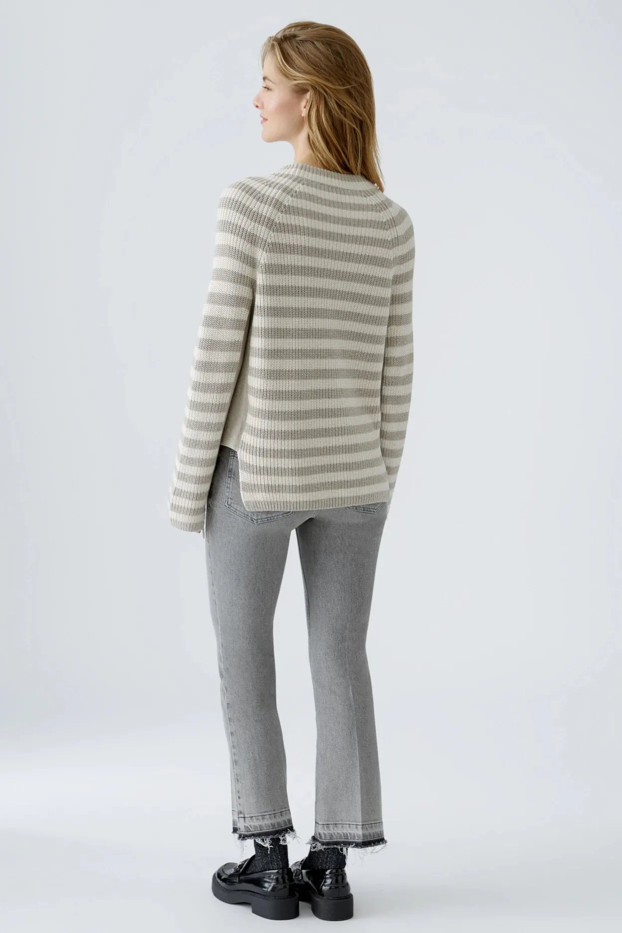 Oui Striped Cotton Ruby Sweater