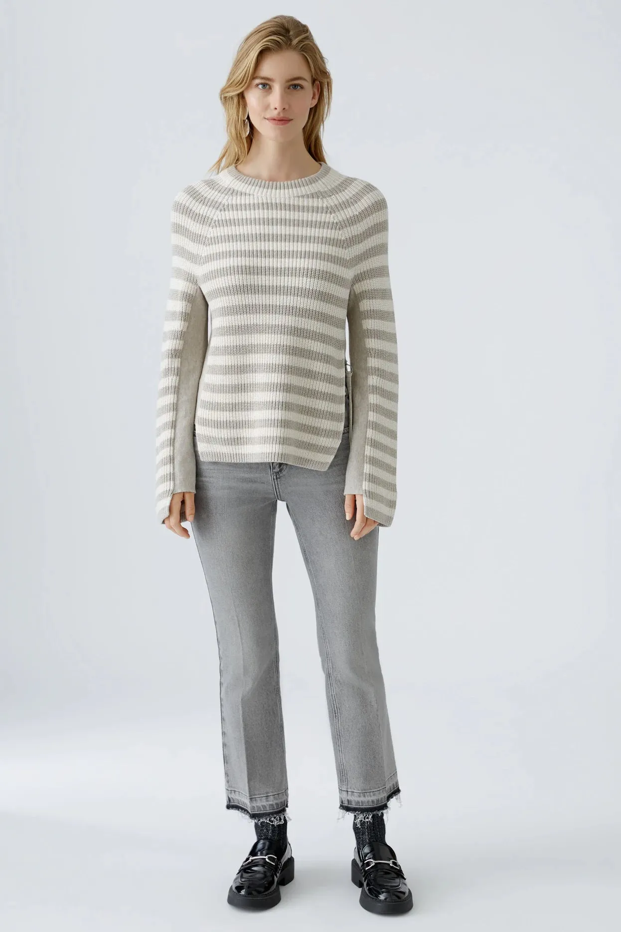 Oui Striped Cotton Ruby Sweater