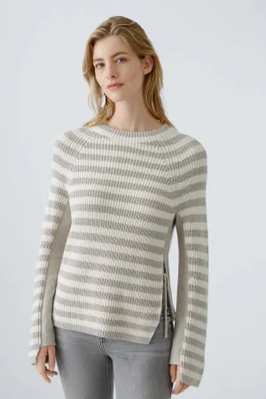 Oui Striped Cotton Ruby Sweater