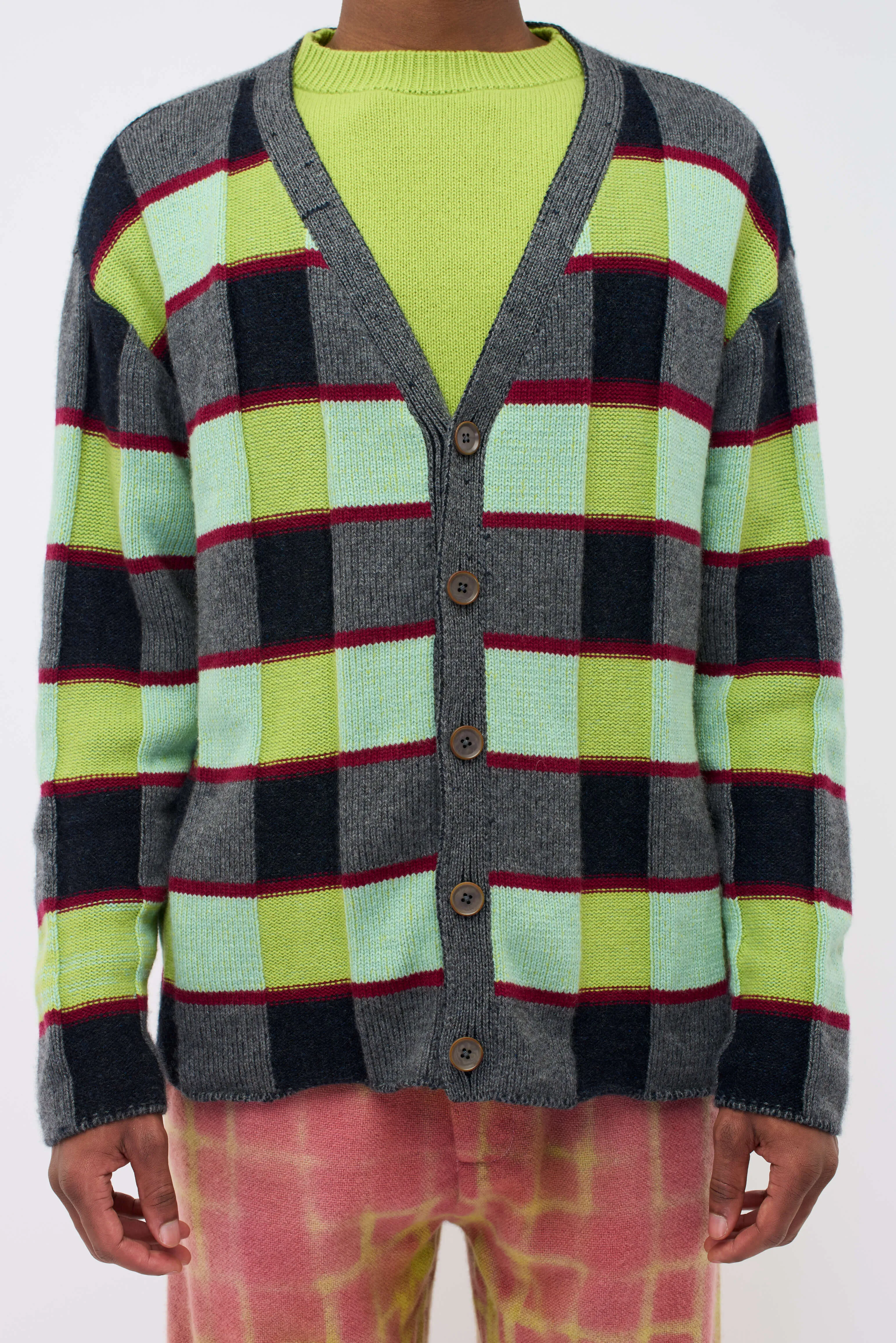 Promotion Plaid Cardigan