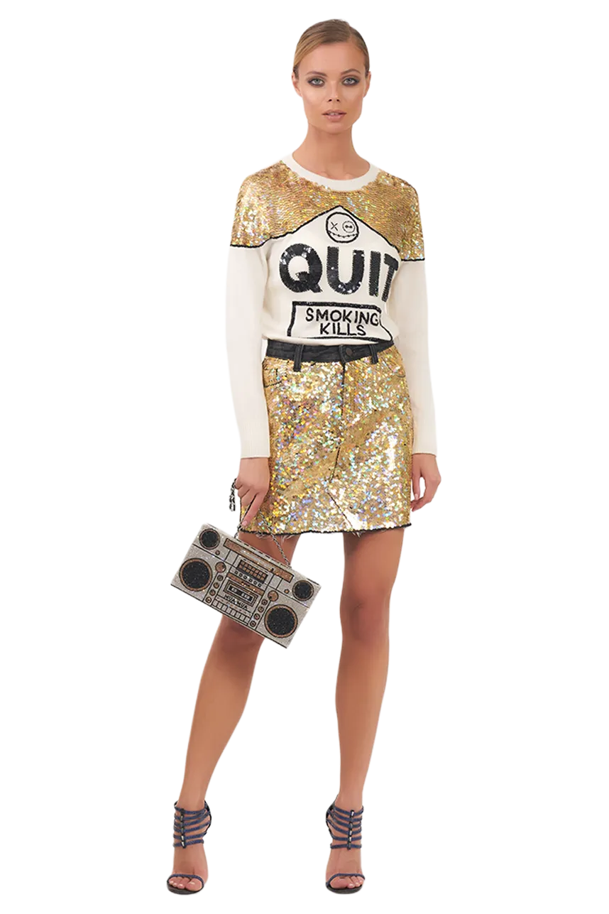 Quit Smoking Kills Cashmere Sweater