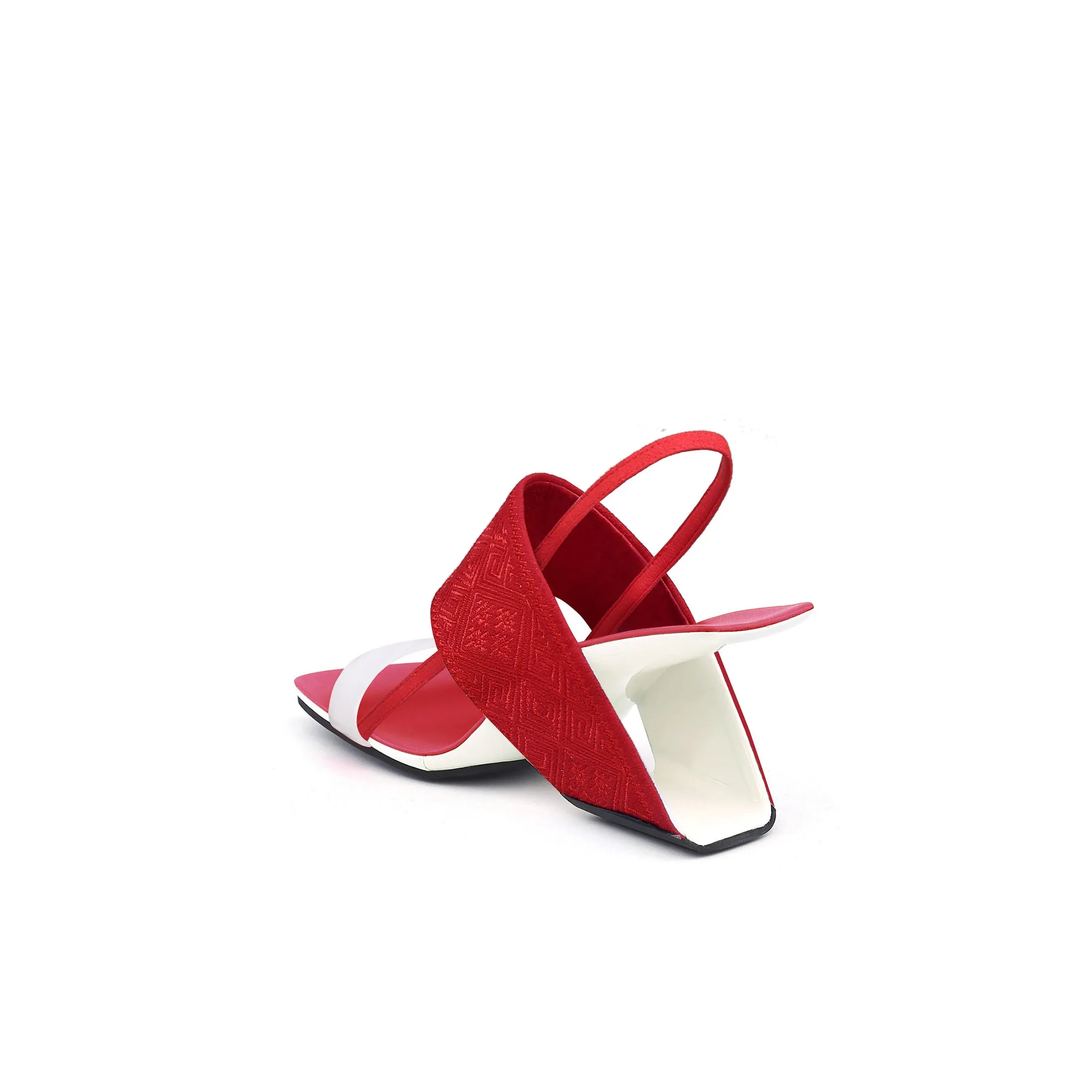 Square Toe Thick Strap Slip On Sandals