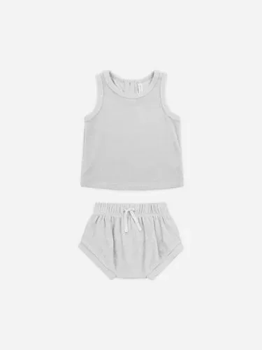 Terry Tank   Short Set - Cloud