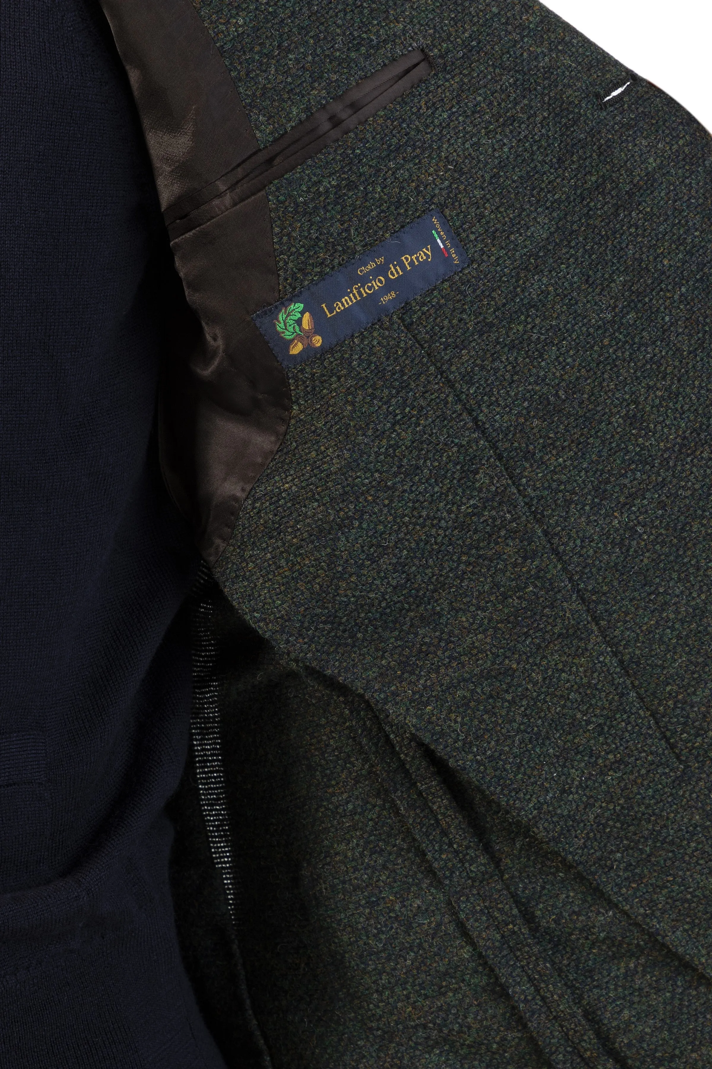 The Armoury by Ring Jacket Model 3 Olive Di Pray Leno Weave Shetland Wool Sport Coat