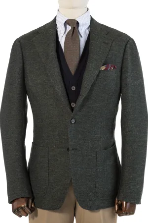 The Armoury by Ring Jacket Model 3 Olive Di Pray Leno Weave Shetland Wool Sport Coat