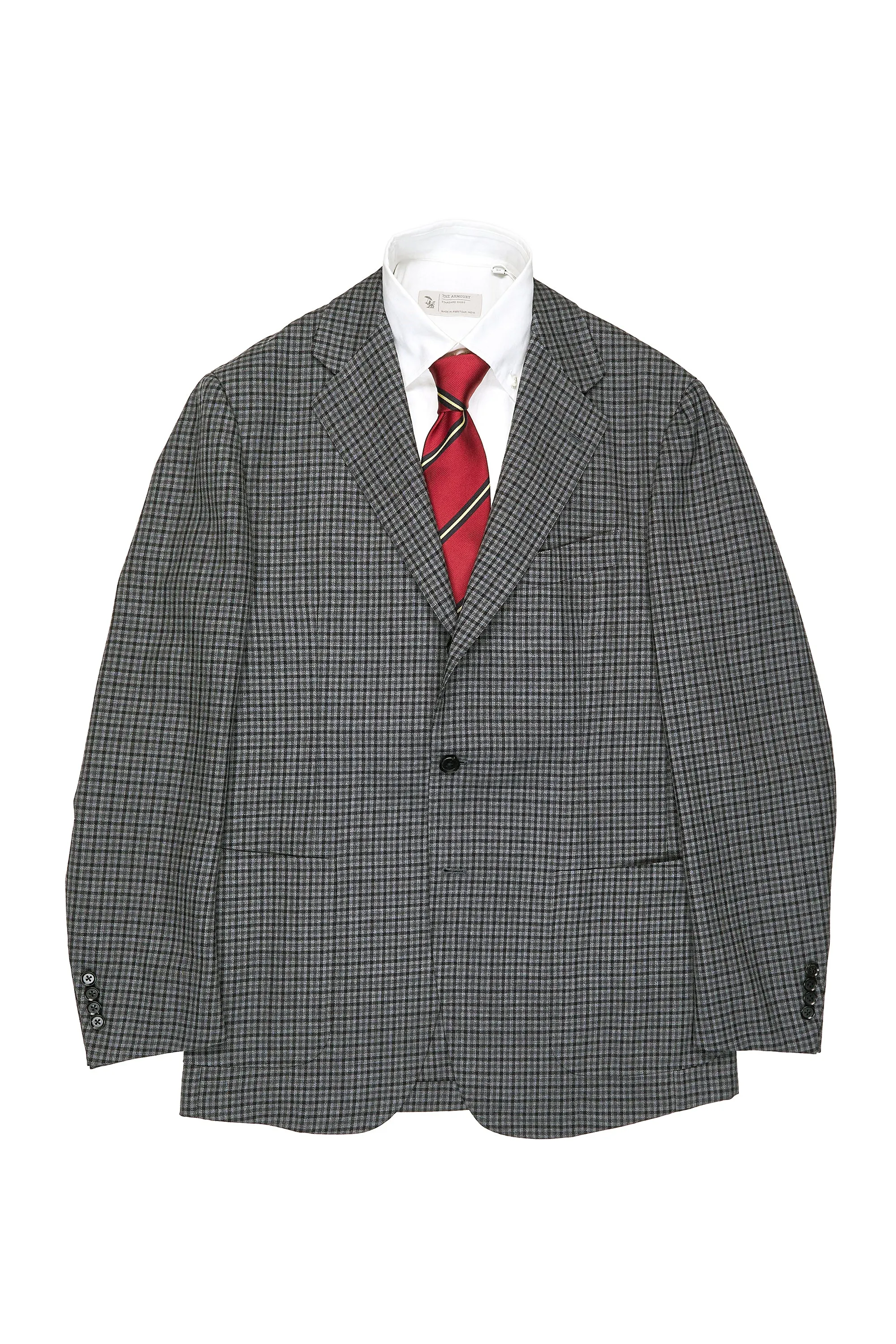 The Armoury Model 3 Grey Wool Check Sport Coat