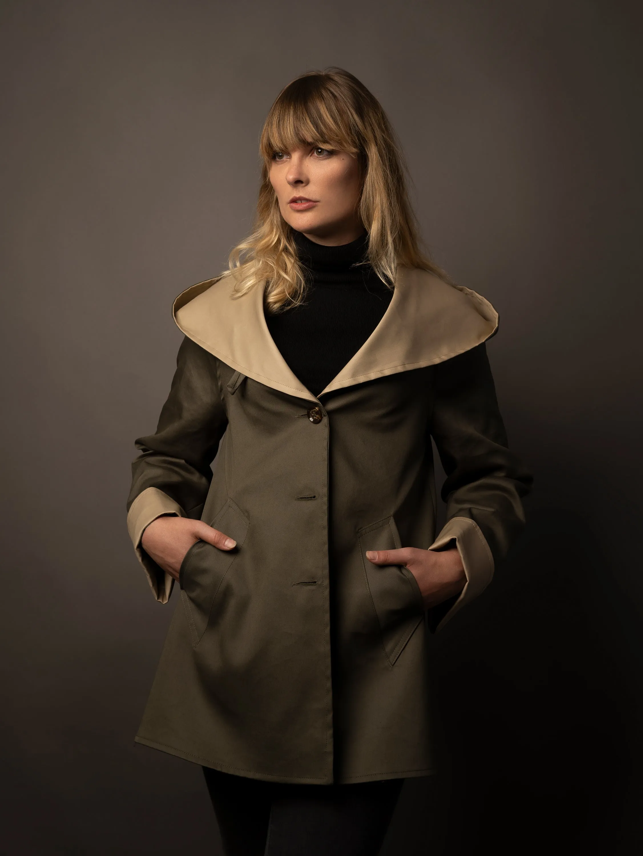 THE DUSTER MAC<br>OLIVE | STONE