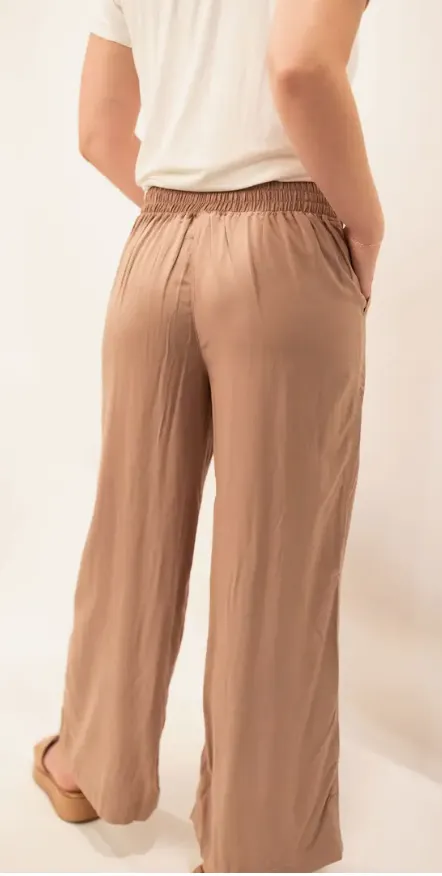 Wide Leg Pant - Tan