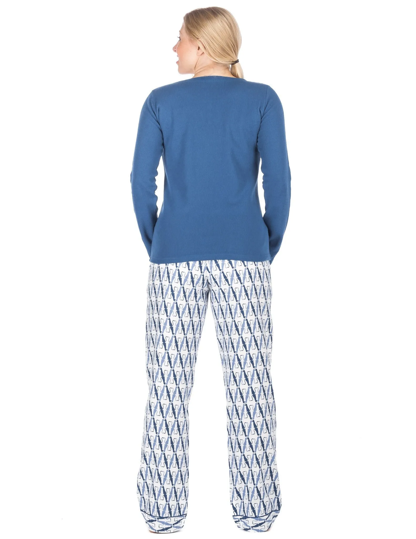 Womens Premium 100% Cotton Flannel Loungewear Set - Relaxed Fit