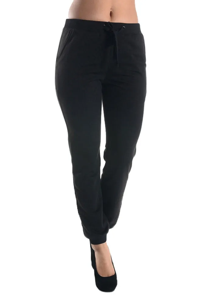 Women's Solid French Terry Jogger Pants