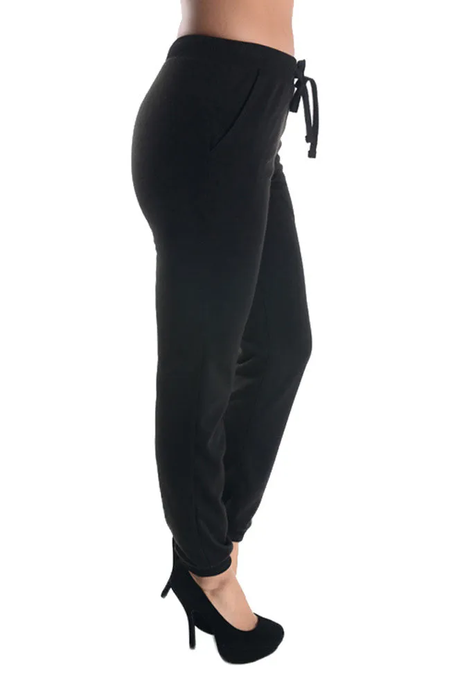 Women's Solid French Terry Jogger Pants